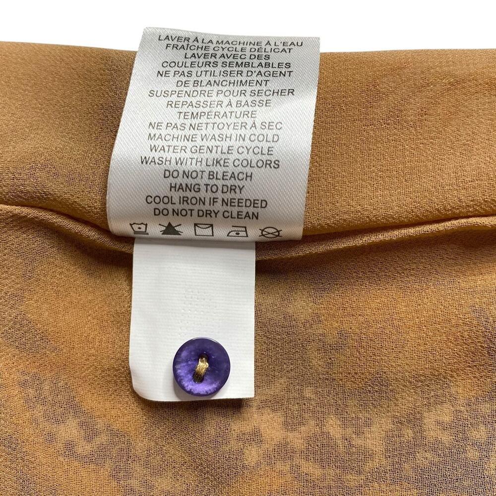 cupcakes & cashmere Floral Halter Top Large Gold Metallic Purple Size Large Boho - Picture 5 of 15